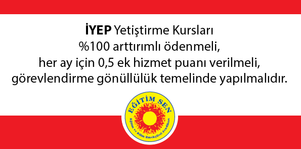İYEP Kapsamında Görev Alacak Öğretmenlerin Mağduriyetinin Giderilmesi İçin Milli Eğitim Bakanlığı'na Başvuruda Bulunduk