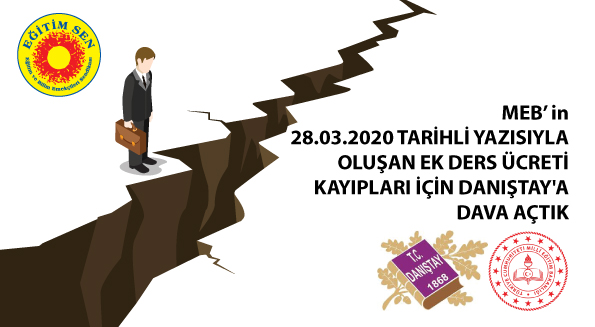 MEB'in 28.03.2020 Tarihli Yazısıyla Oluşan Ek Ders Ücreti Kayıpları İçin Danıştay'a Dava Açtık