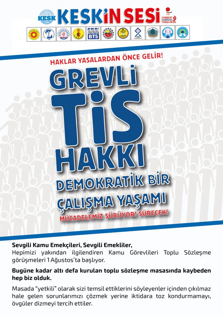 Haklar Yasalardan Önce Gelir! / TİS Bildiri