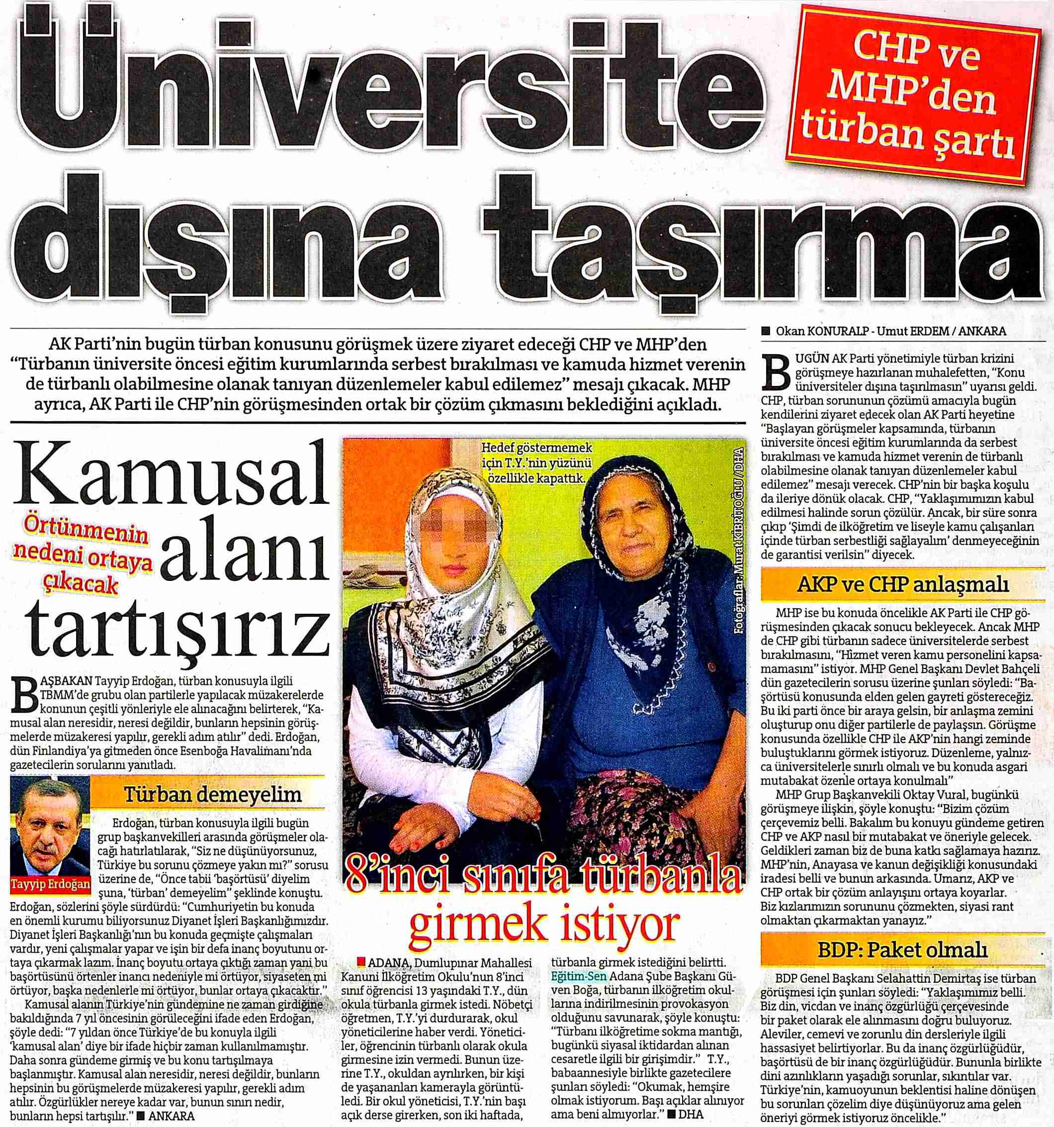 20.10.2010 - Üniversite Dışına Taşırma - Hürriyet