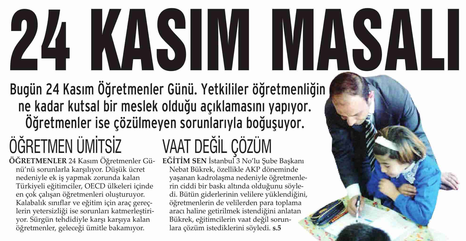 24 Kasım Masalı - Evrensel