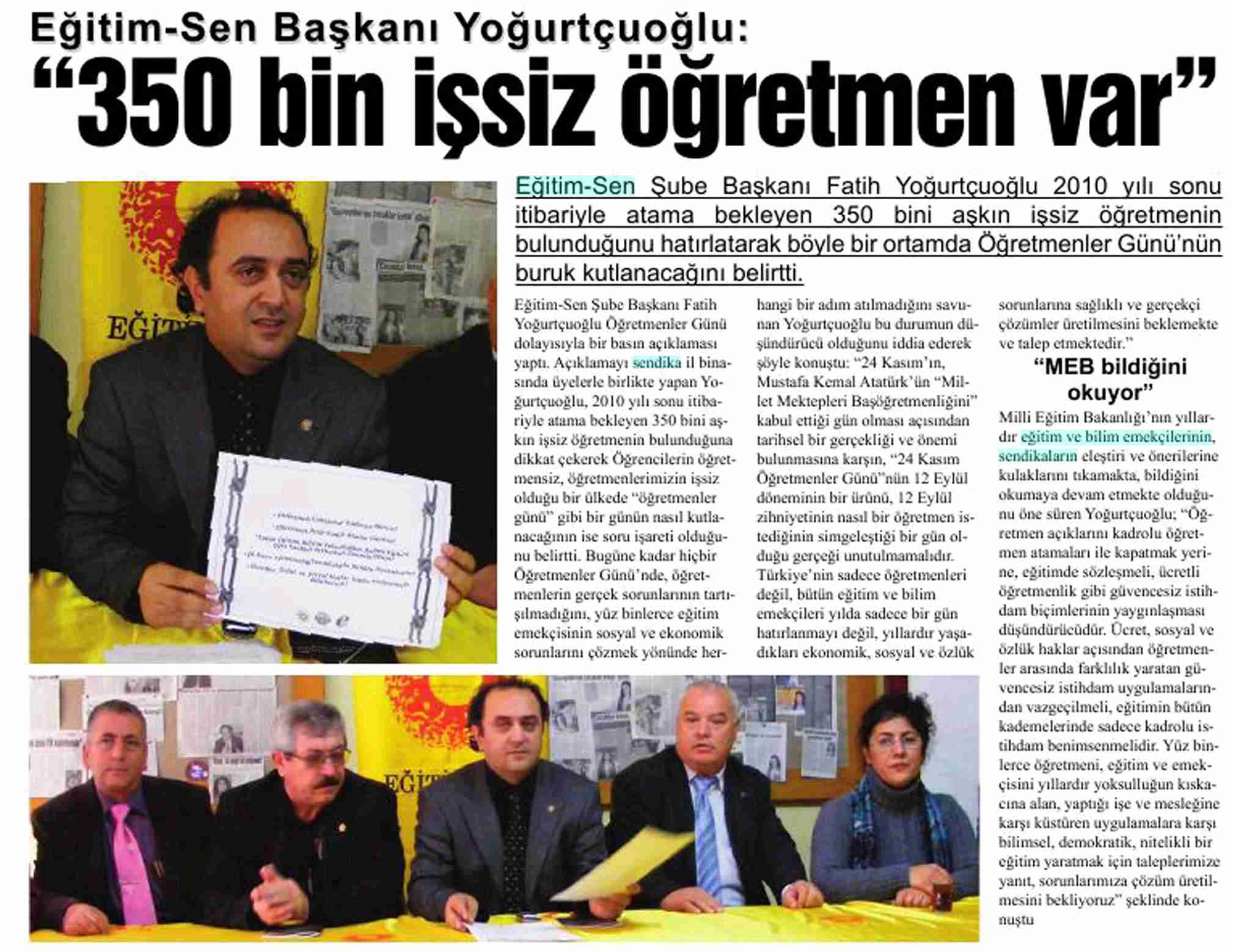 350 Bin İşsiz Öğretmen Var - Manisa da Denge