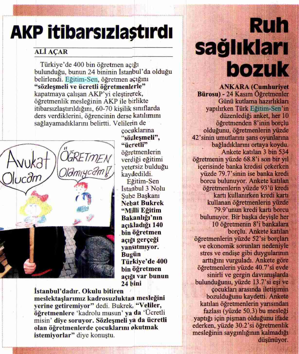 AKP İtibarsızlaştırdı - Cumhuriyet