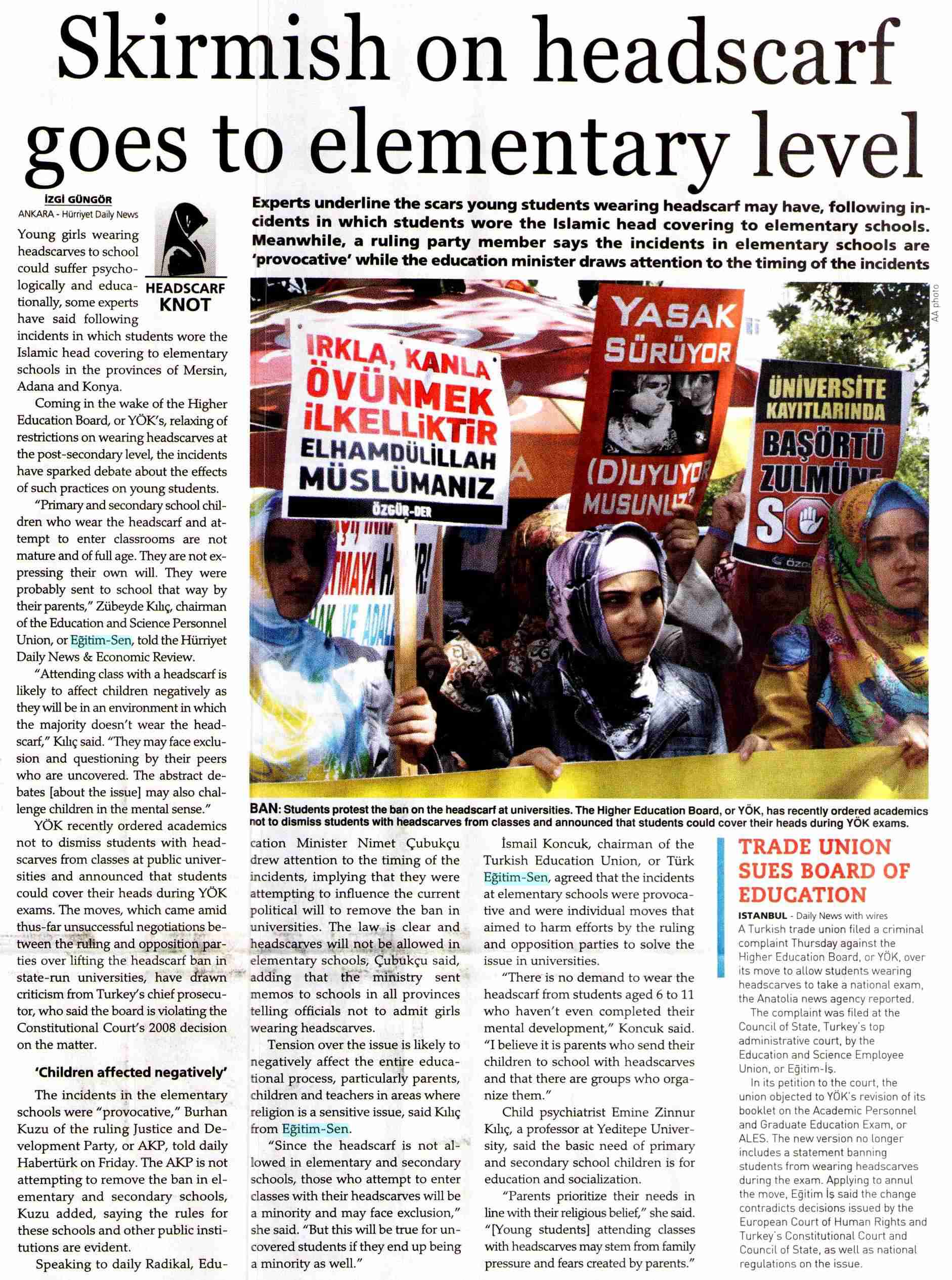 An Elementery Scarf Skirmish - Hürriyet Daily News
