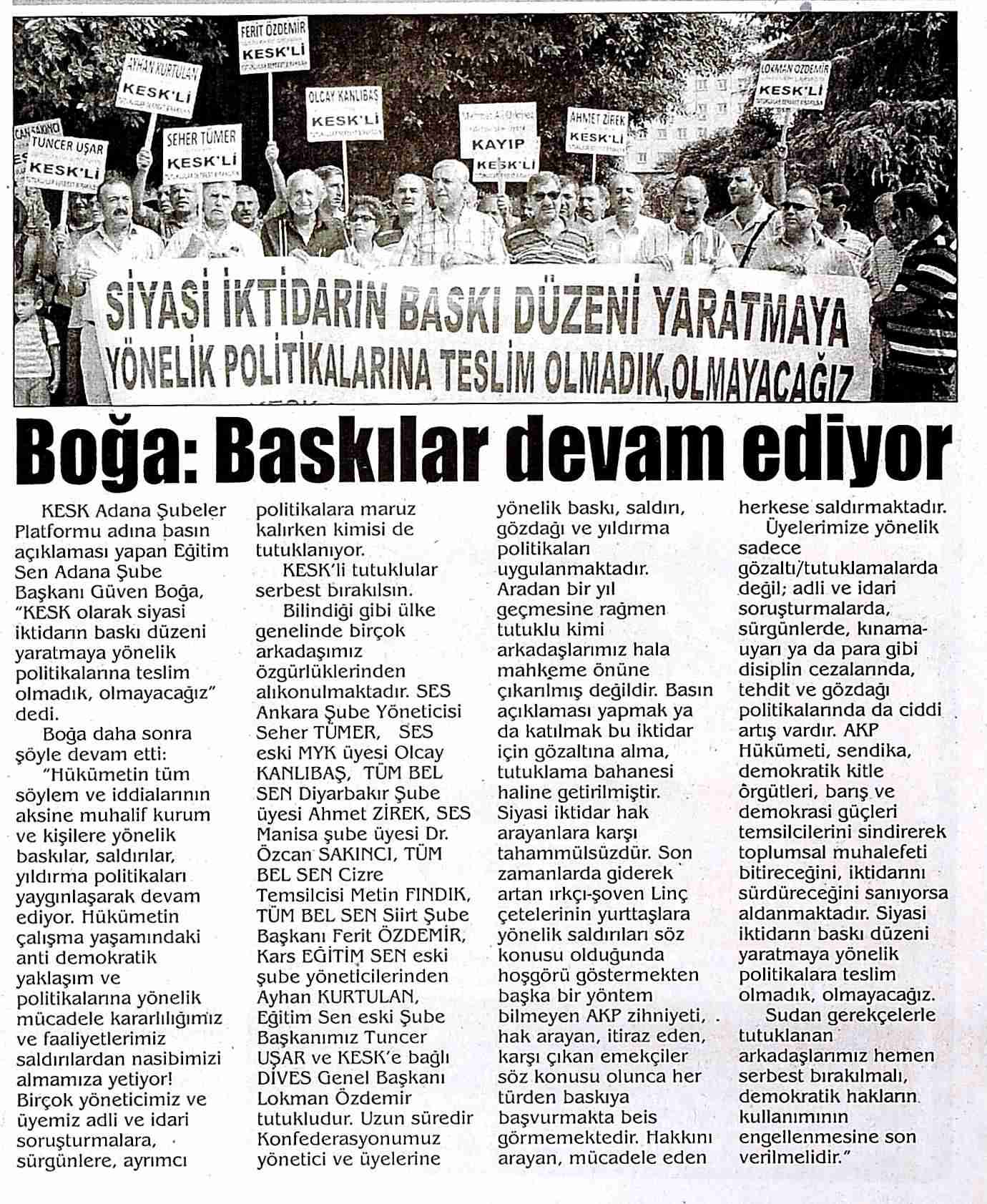 Baskılar Devam Ediyor - Ekspres