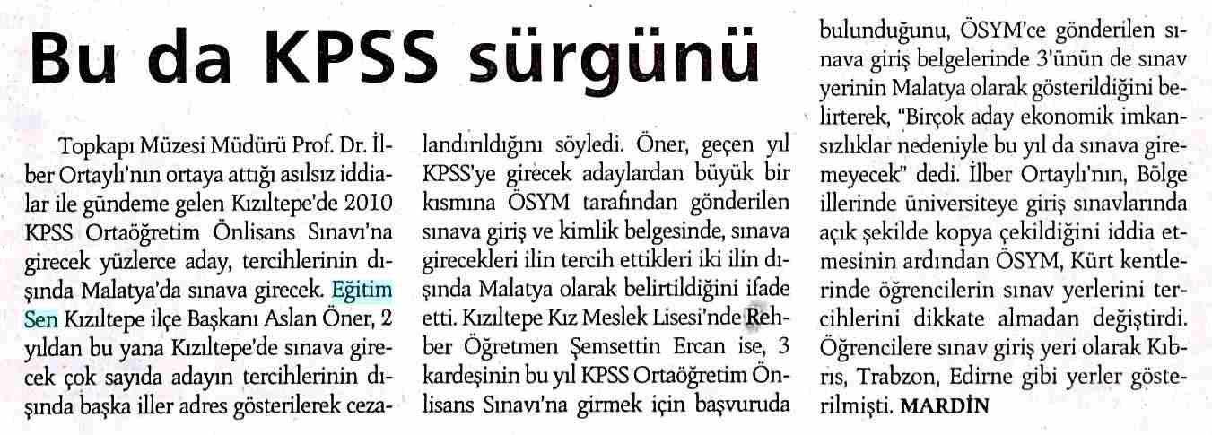 Bu da KPSS Sürgünü - Günlük