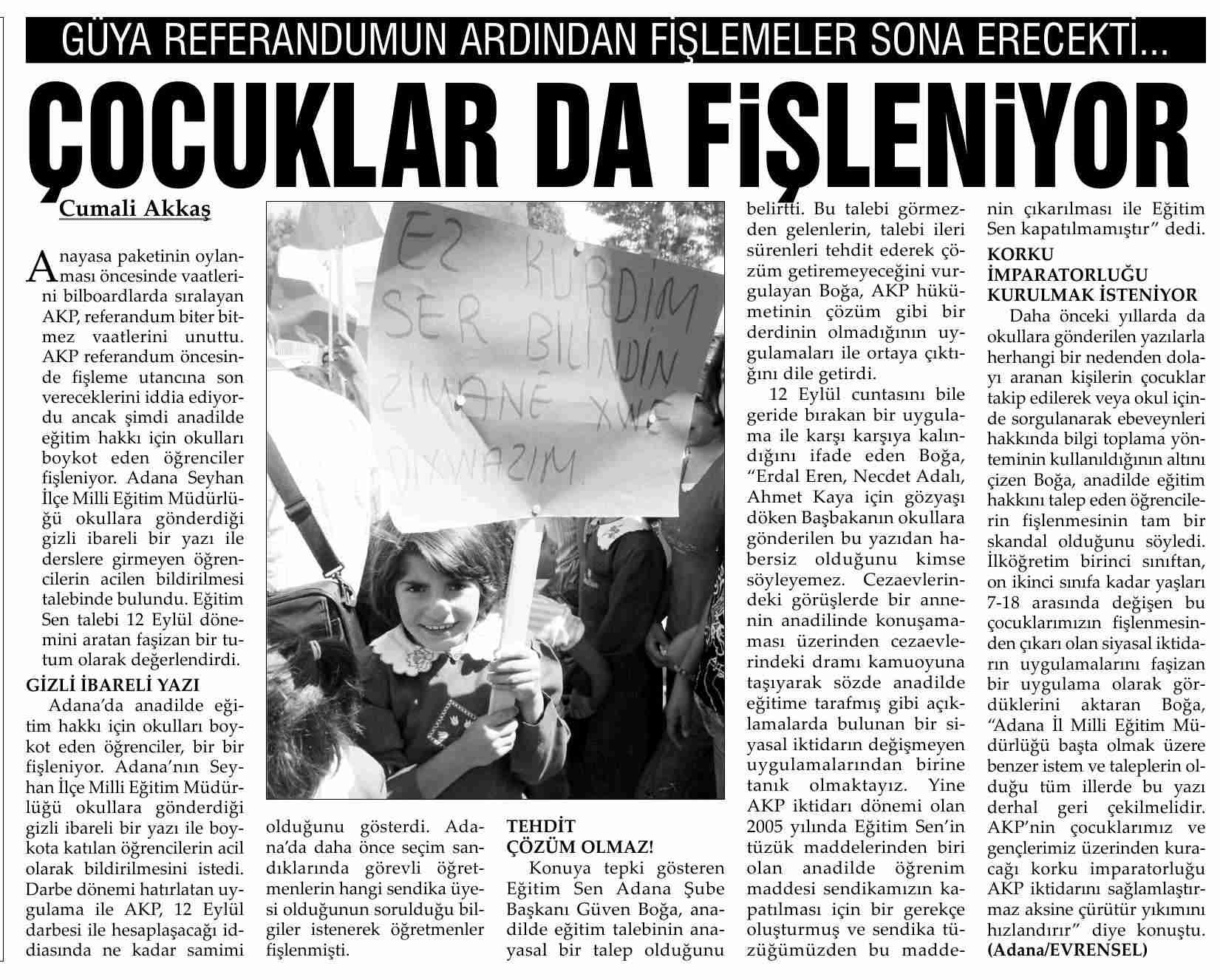 Çocuklarda Fişleniyor2 - Evrensel
