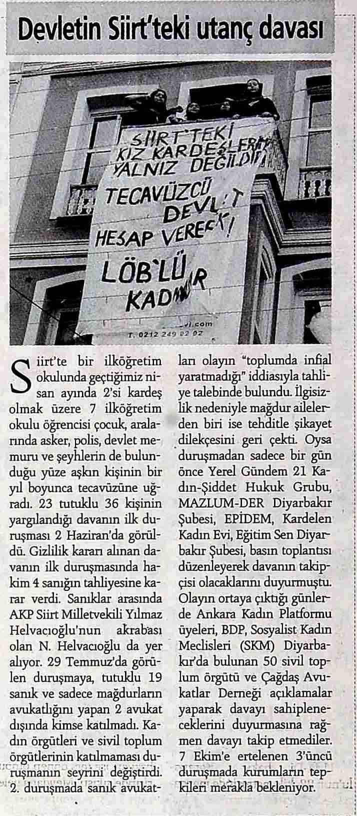 Devletin Siirt'teki Utanç Davası - Günlük