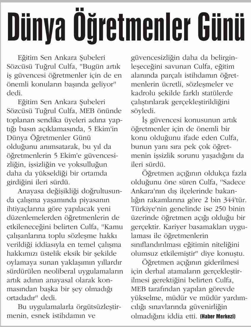 Dünya Öğretmenler Günü - İlke Gazetesi