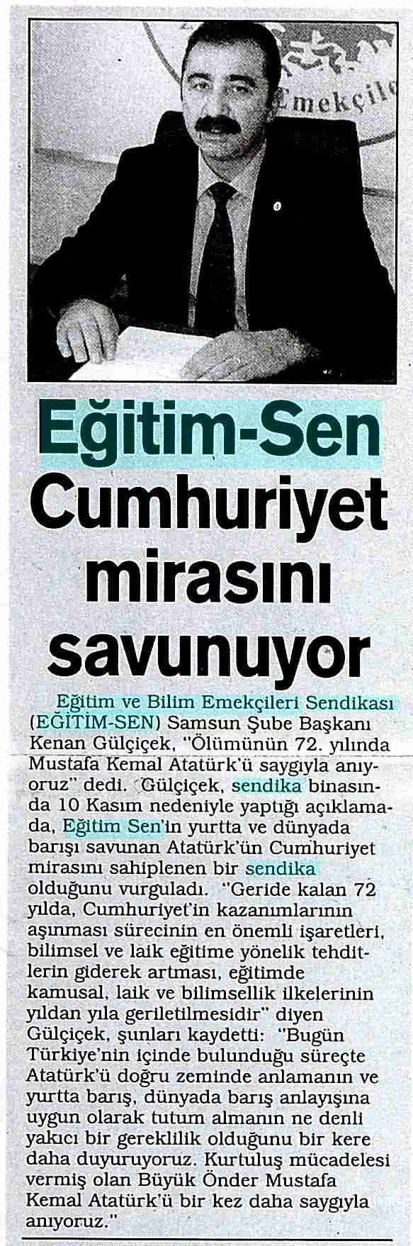 Eğitim Sen Cumhuriyeti Mirasını Savunuyor - Olay