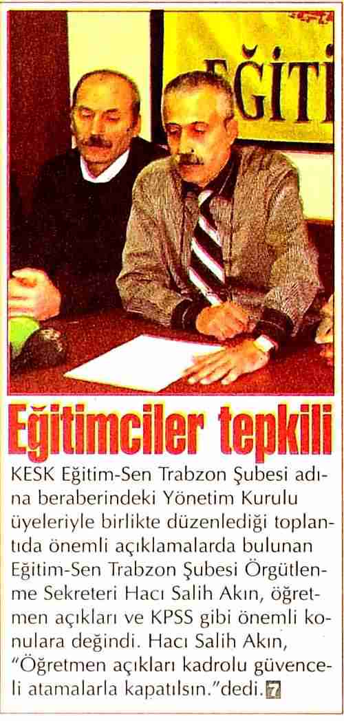 Eğitimciler Tepkili - Türk Sesi