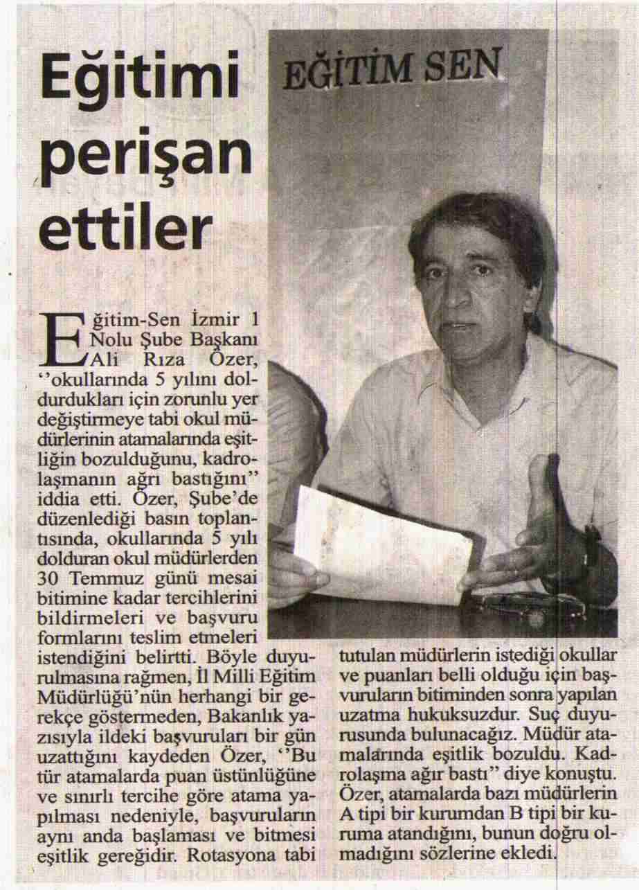 Eğitimi Perişan Ettiler - Ege de Bugün