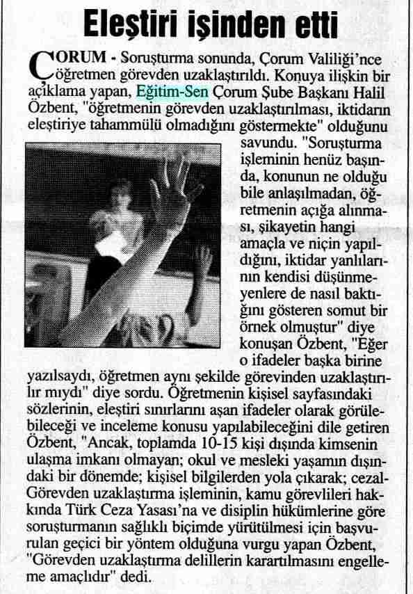 Eleştiri İşinden Etti - Anayurt