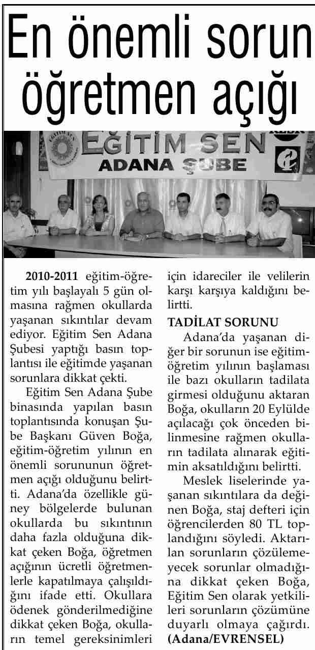 En Önemli Sorun Öğretmen Açığı - Evrensel