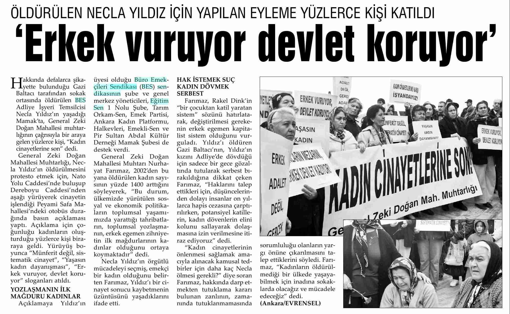 Erkek Vuruyor Devlet Koruyor - Evrensel