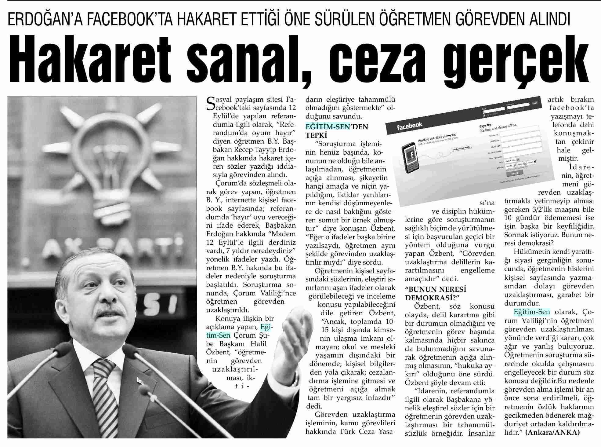 Hakaret Sanal Ceza Gerçek - Evrensel