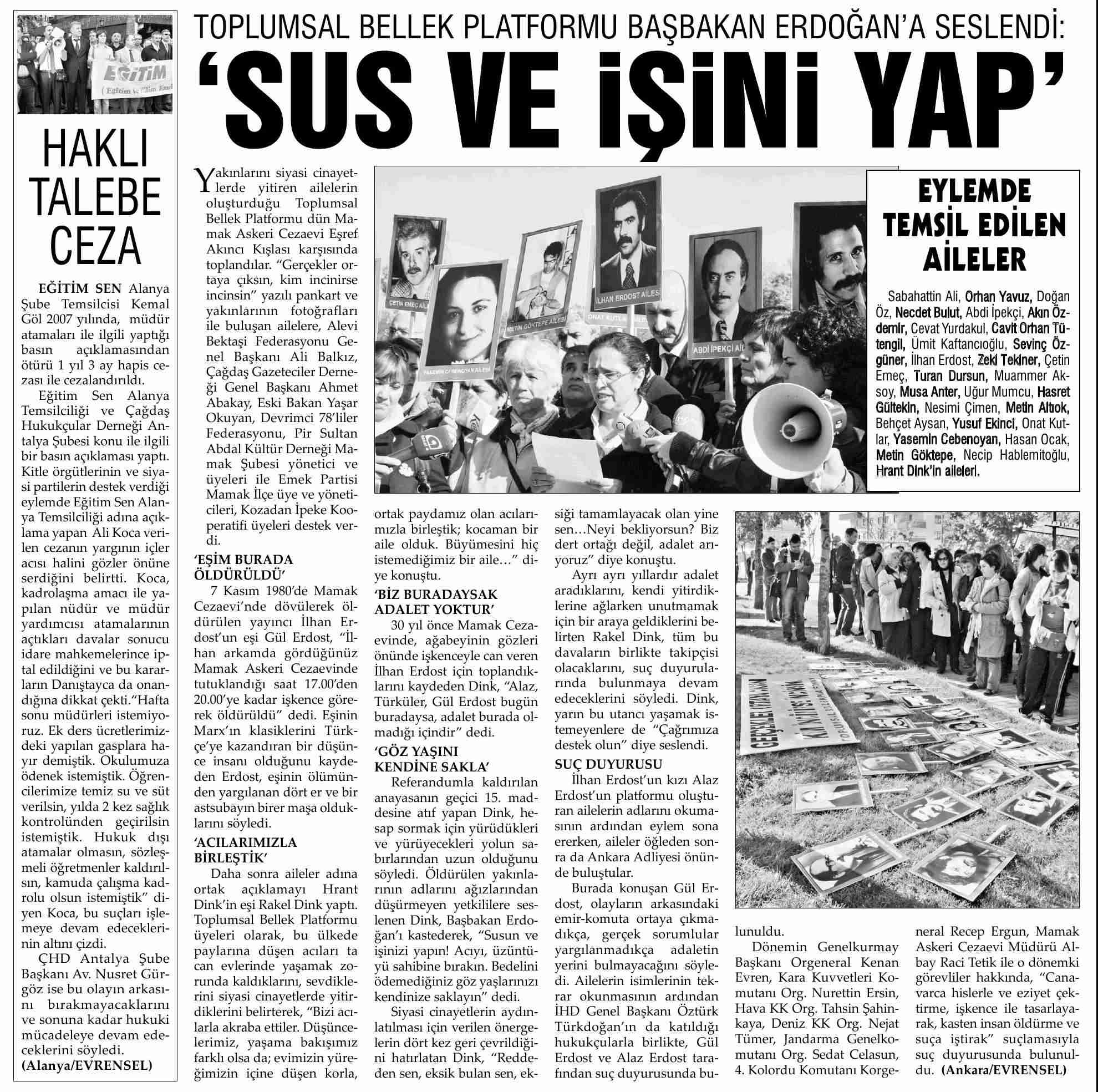 Haklı Talebe Ceza - Evrensel