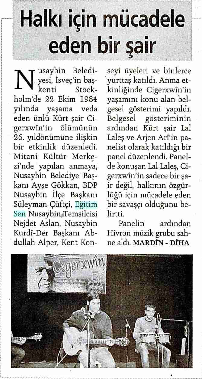 Halkı İçin Mücadele Eden Bir Şair - Günlük