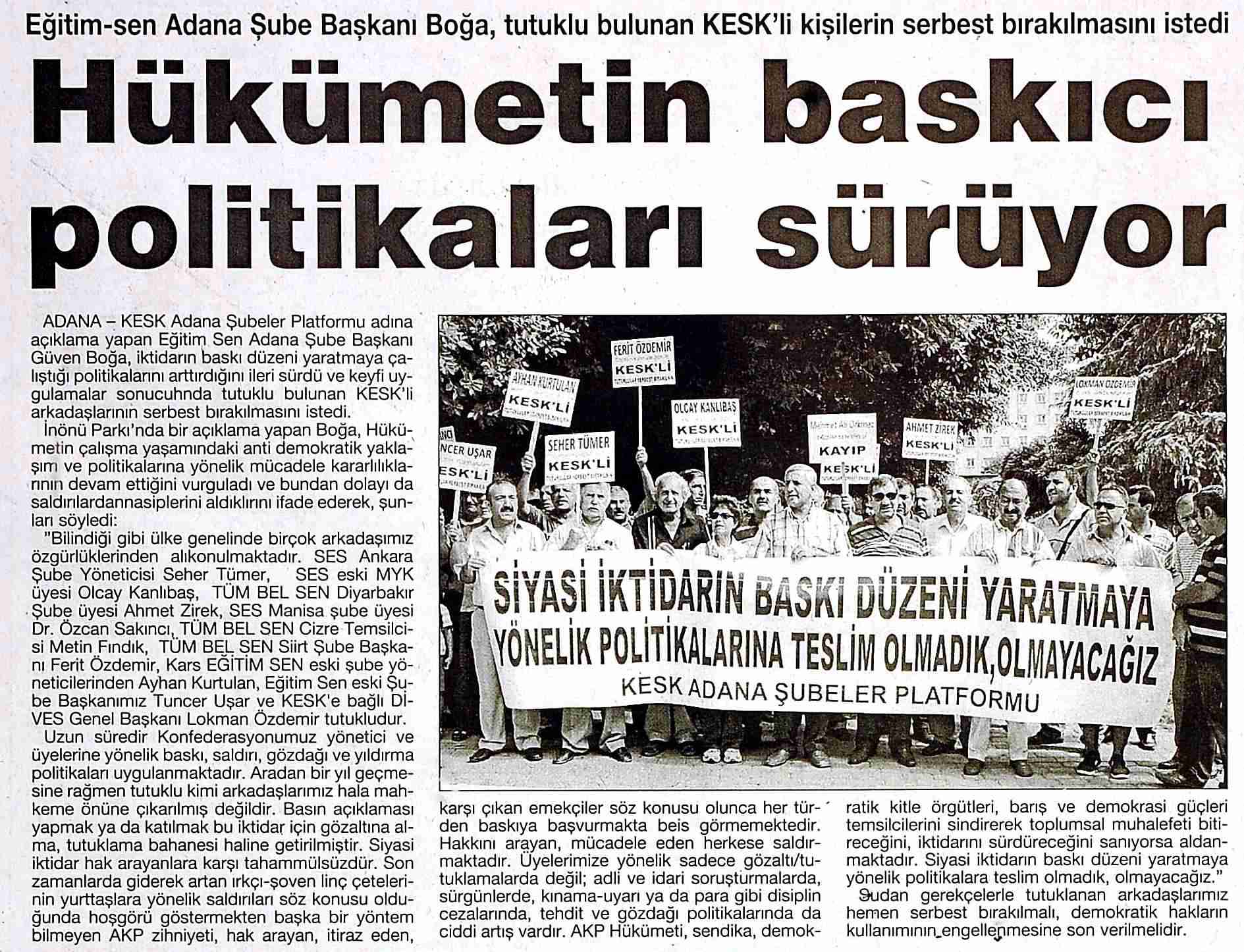 Hükümetin Baskıcı Politikaları Sürüyor - İlk Haber