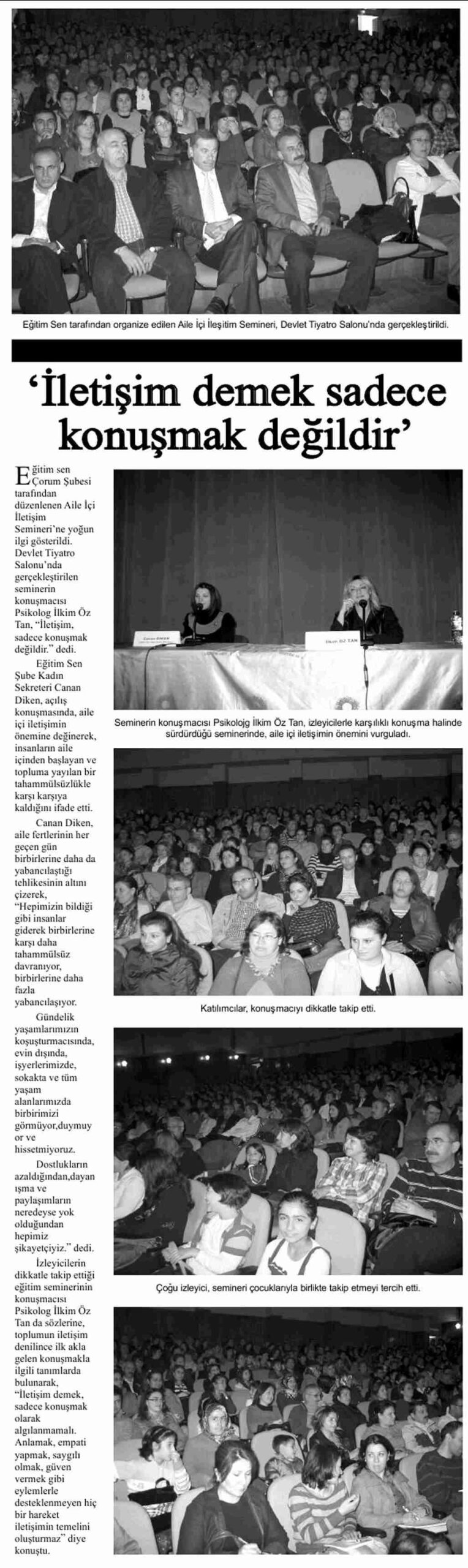 İletişim Demek Sadece Konuşmak Değildir - Çorum Hakimiyet