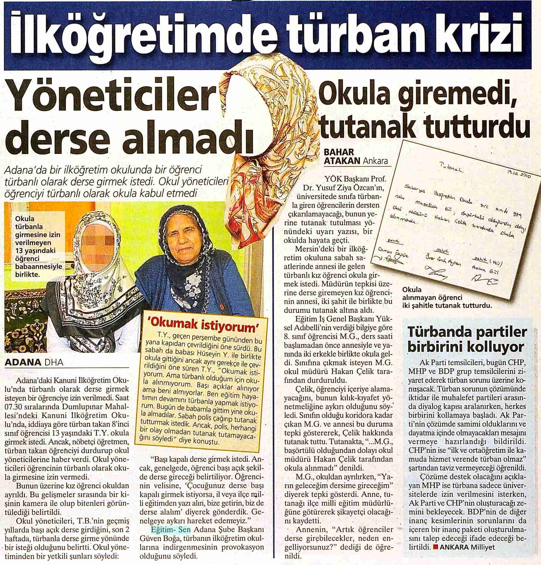 İlköğretim Okulunda Türban Krizi Yaşandı - Milliyet