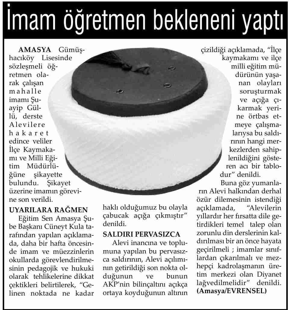 İmam Öğretmen Bekleneni Yaptı - Evrensel