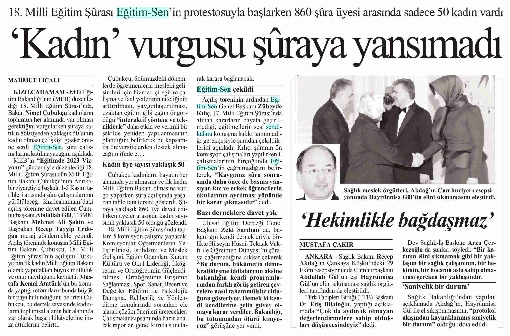 Kadın Vurgusu Şuraya Yansımadı - Cumhuriyet