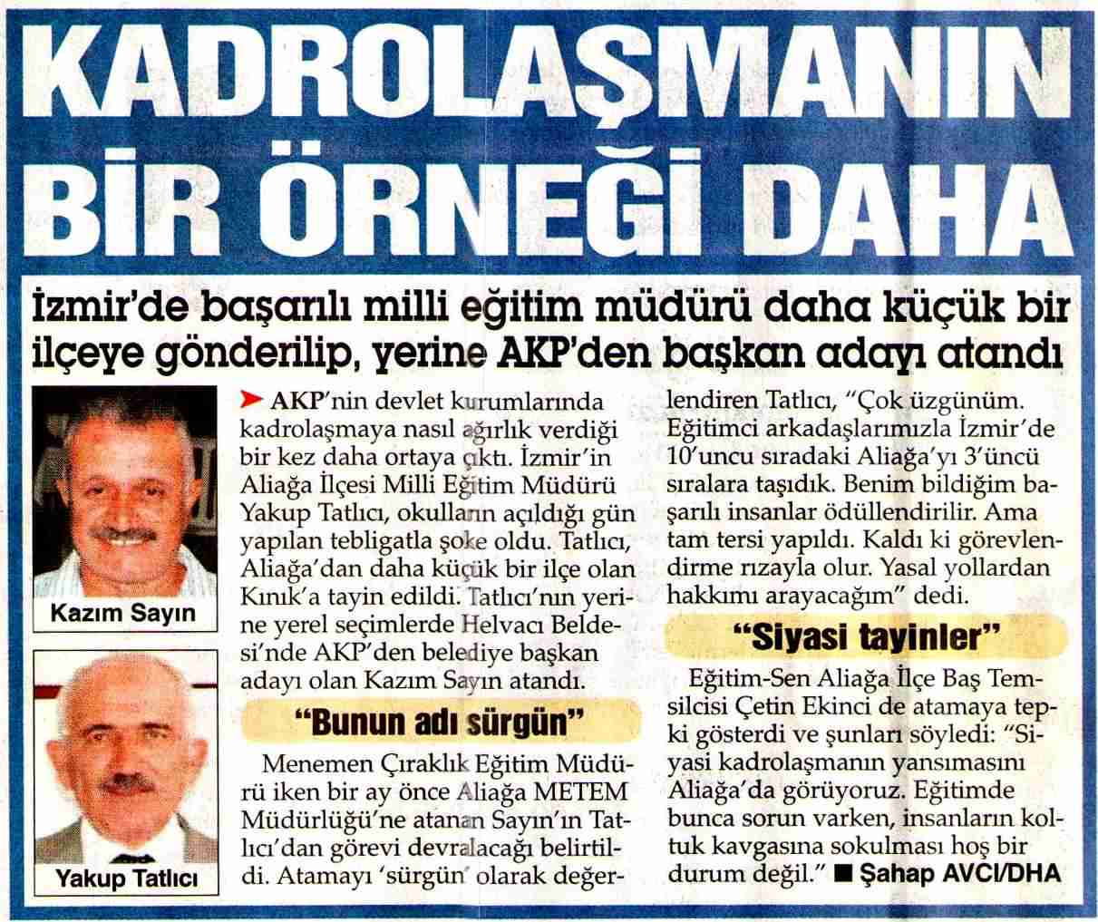 Kadrolaşmanın Bir Örneği Daha - Sözcü