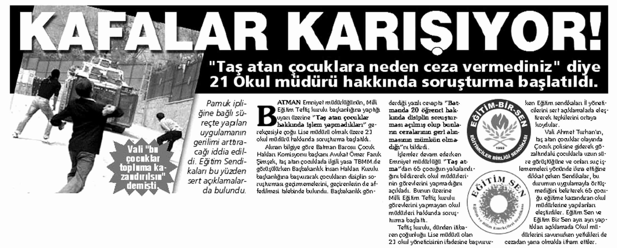 Kafalar Karışıyor - Batman Gazetesi