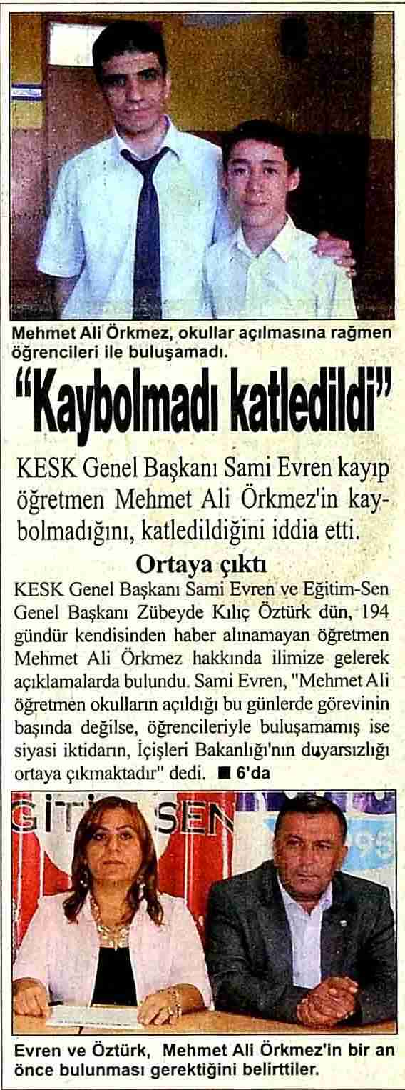 Kaybolmadı Katledildi - Sakarya