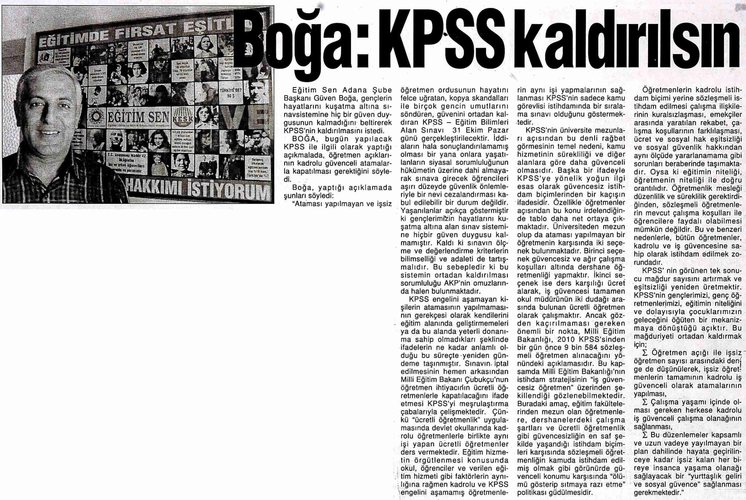 KPSS Kaldırılsın - Toros
