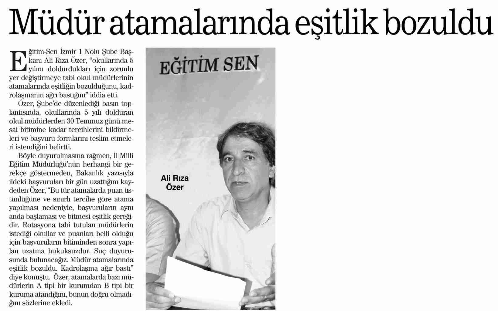 Müdür Atamalarında Eşitlik Bozuldu - Haber Ekspres