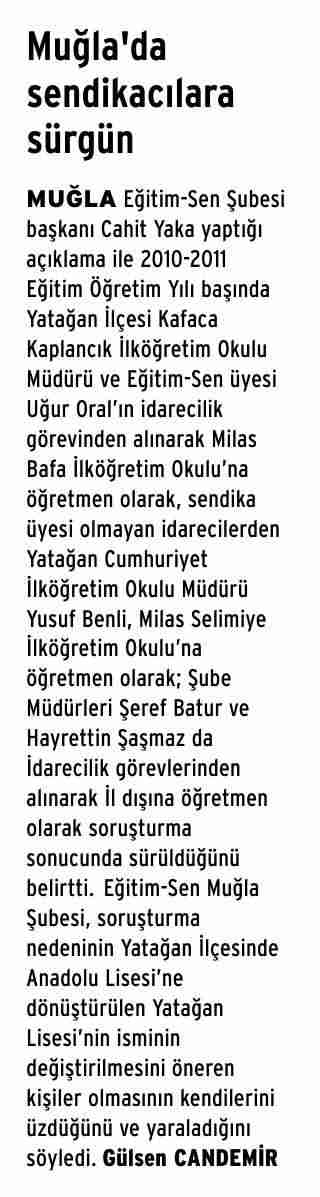 Muğla'da Sendikacılara Sürgün - Birgün