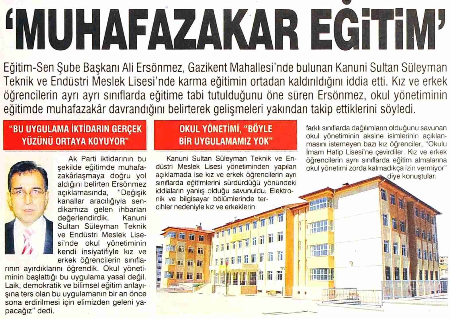 Muhafazakar Eğitim - Gaziantep Hakimiyet