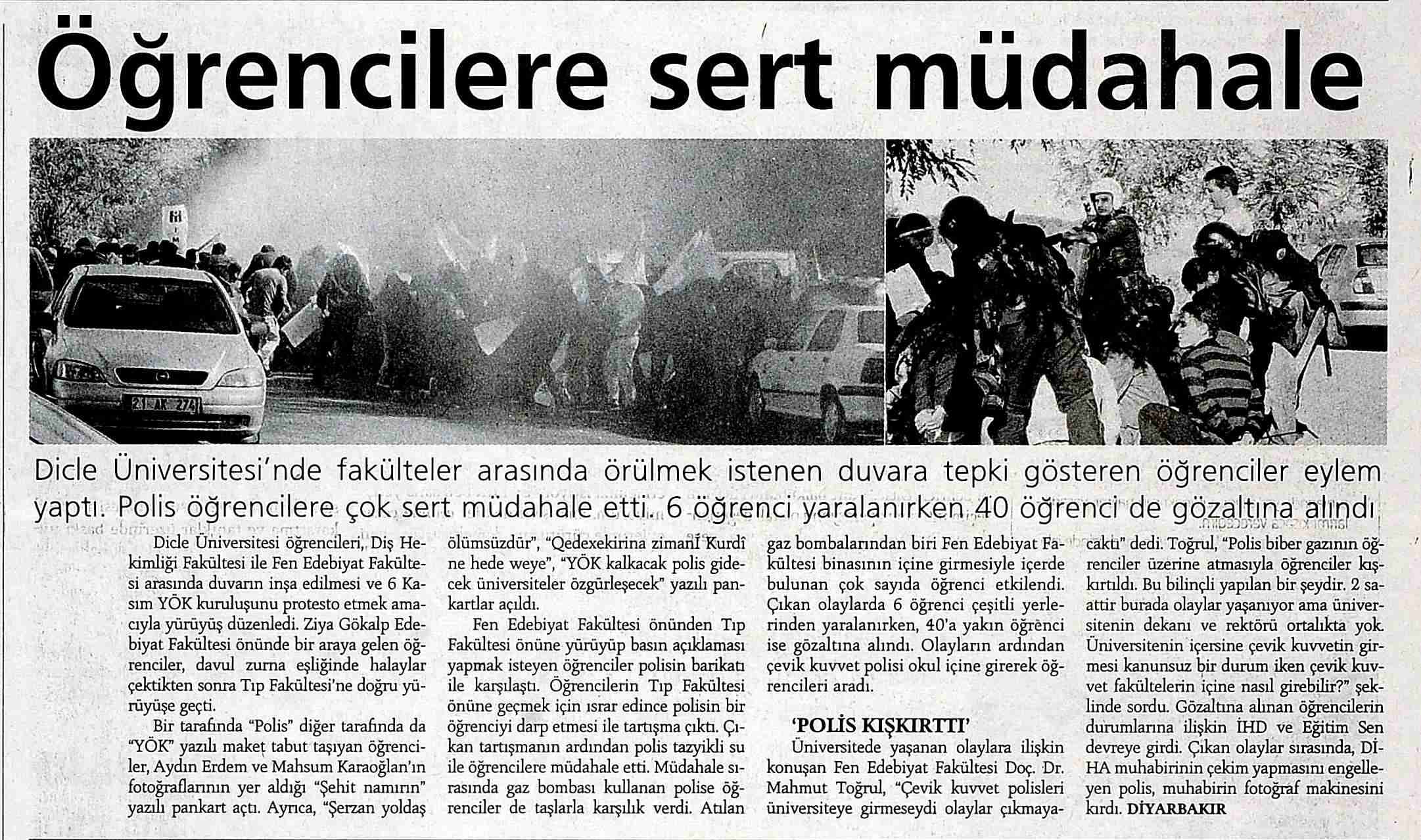 Öğrencilere Sert Müdahale - Günlük