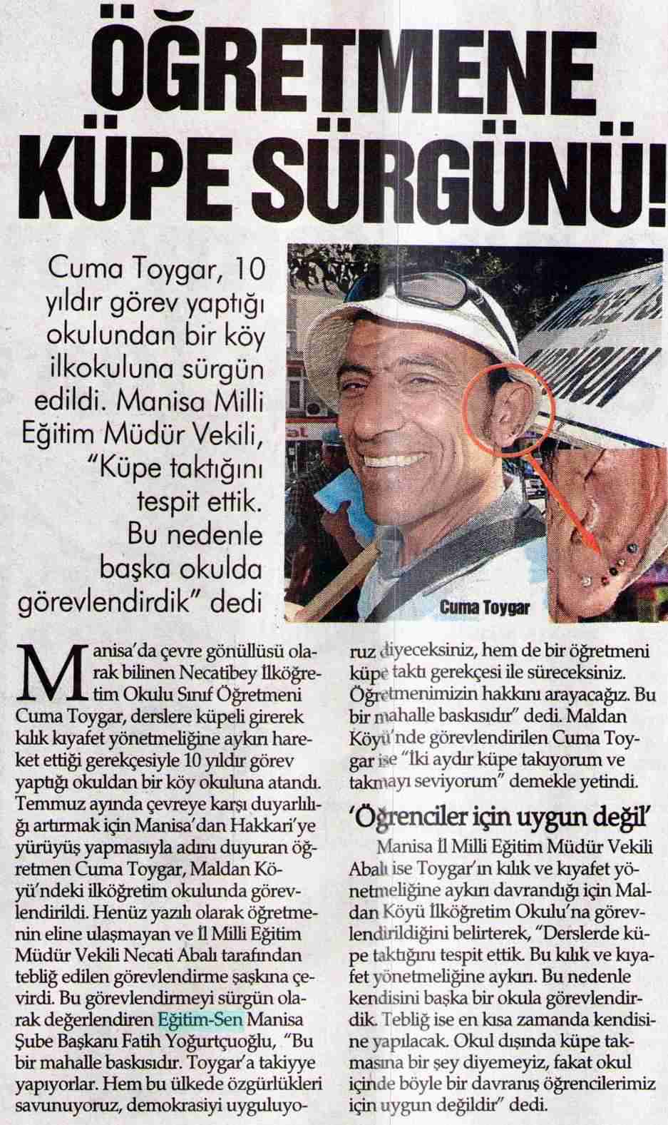 Öğretmene Küpe Sürgünü - Vatan