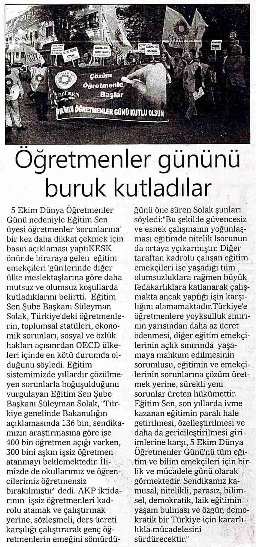 Öğretmenler Gününü Buruk Kutladılar2 - İki Eylül