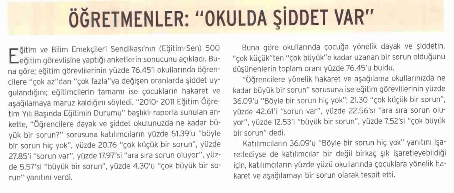 Öğretmenler: Okulda Şiddet Var - Güncel Hukuk