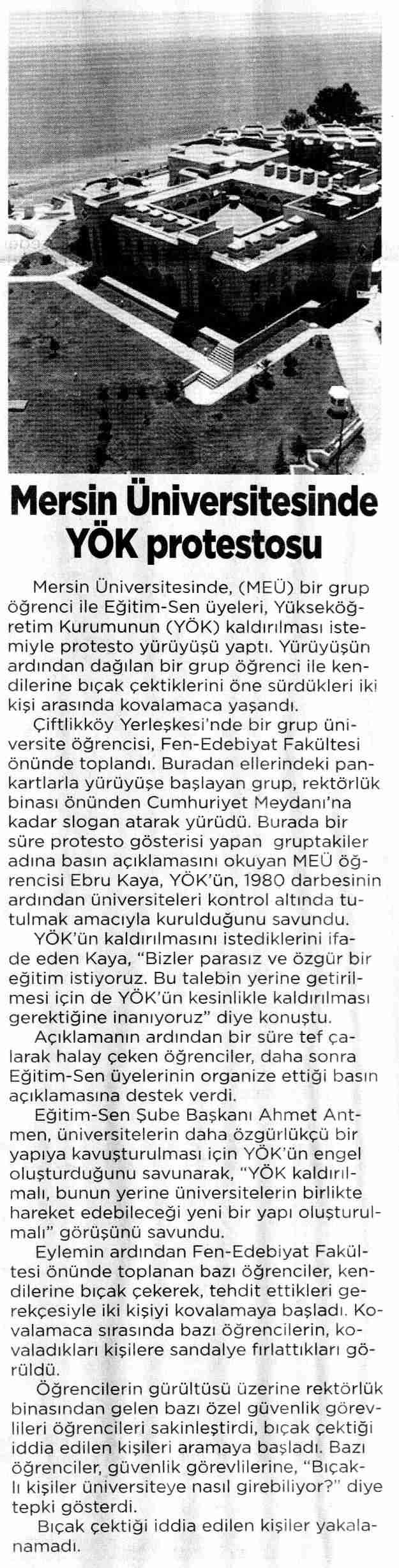 Ortak Talep YÖK Kalksın - Evrensel
