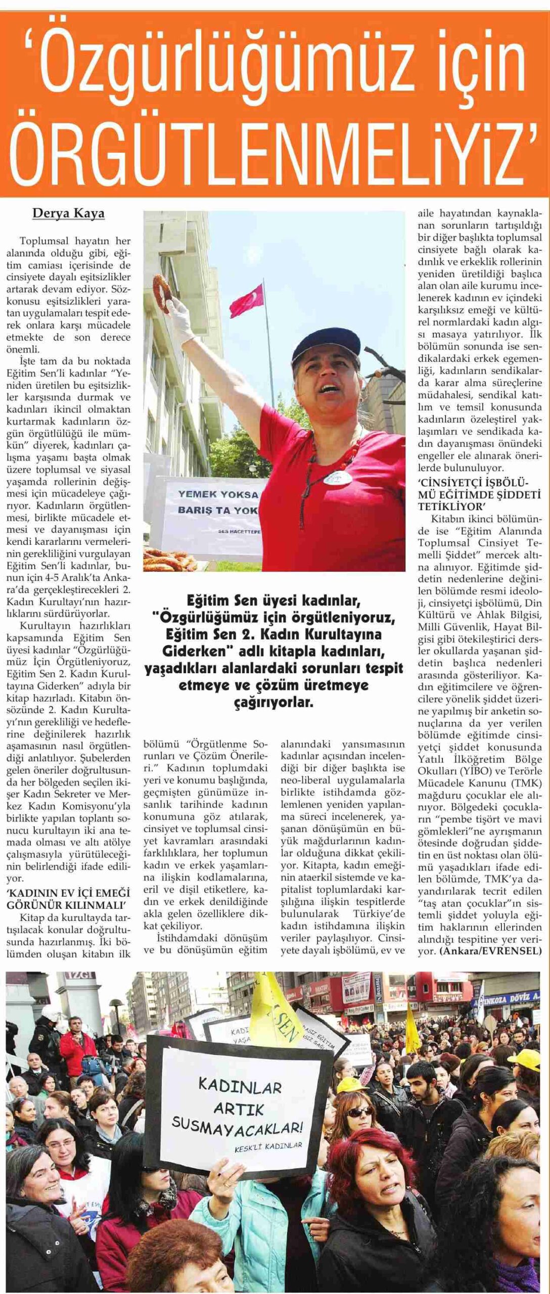 Özgürlüğümüz İçin Örgütlenmeliyiz - Evrensel