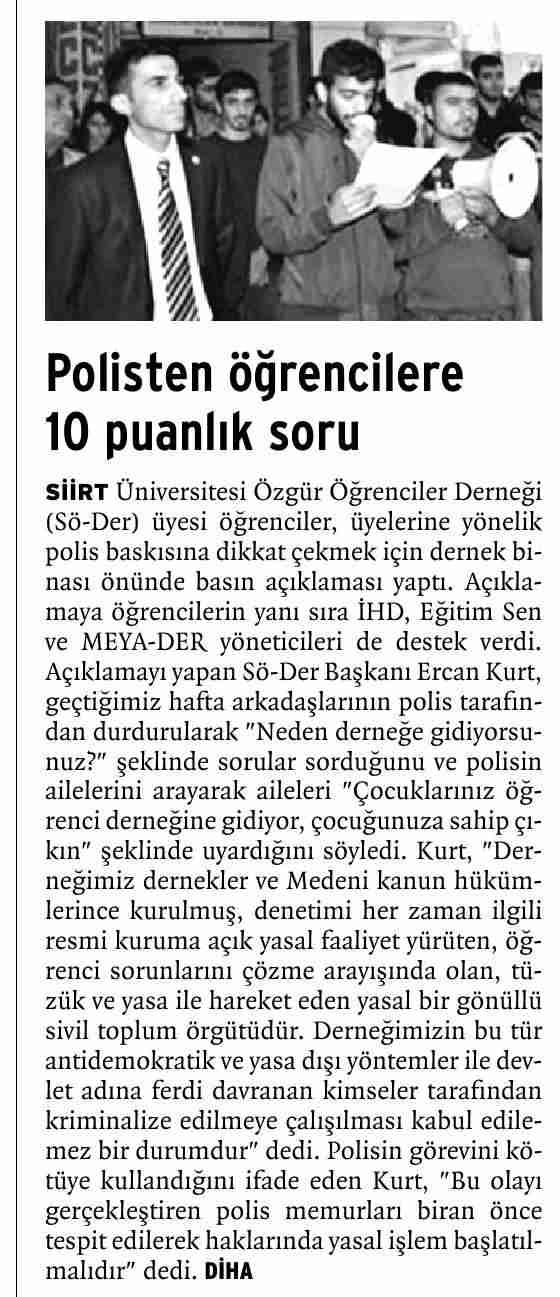 Polisten Öğrencilere 10 Puanlık Soru - Birgün