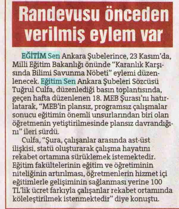 Randevusu Önceden Verilmiş Eylem Var - Hürriyet Ankara