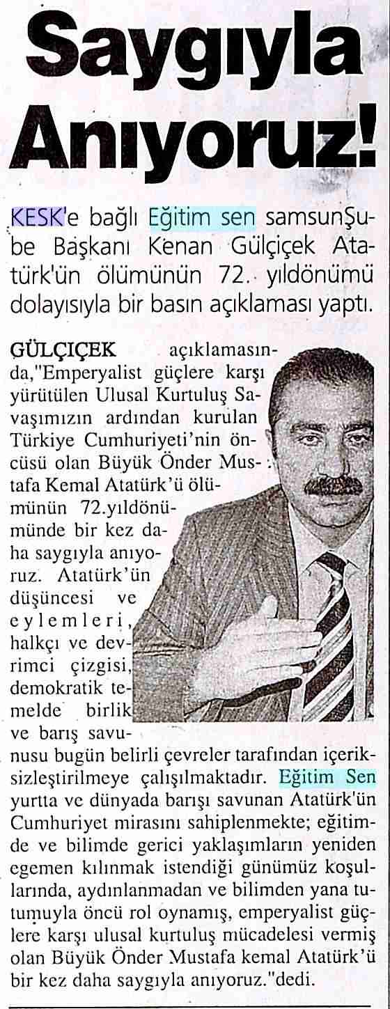 Saygıyla Anıyoruz - Gazete Arena
