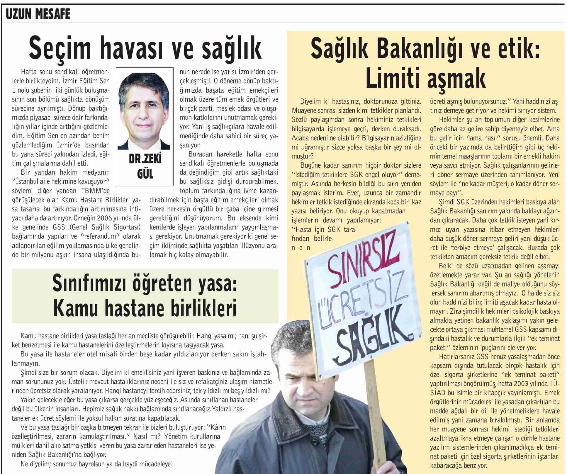 Seçim Havası ve Sağlık - Evrensel