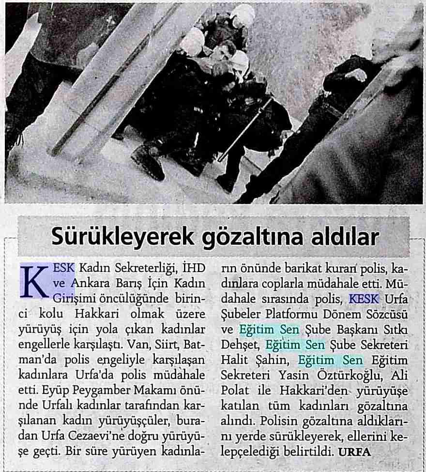 Sürükleyerek Gözaltına Aldılar - Günlük