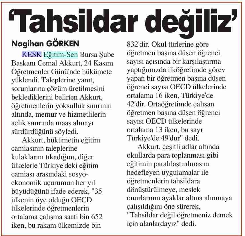 Tahsildar Değiliz - Bursa Hakimiyet