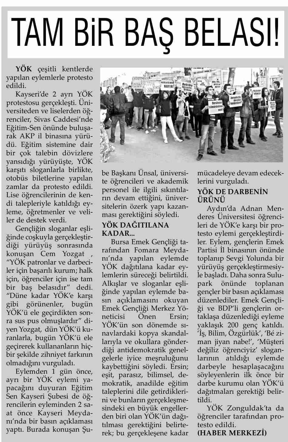 Tam Bir Baş Belası - Evrensel