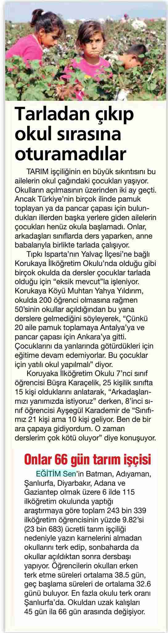 Tarladan Çıkıp Okul Sırasına Oturamadılar - Habertürk