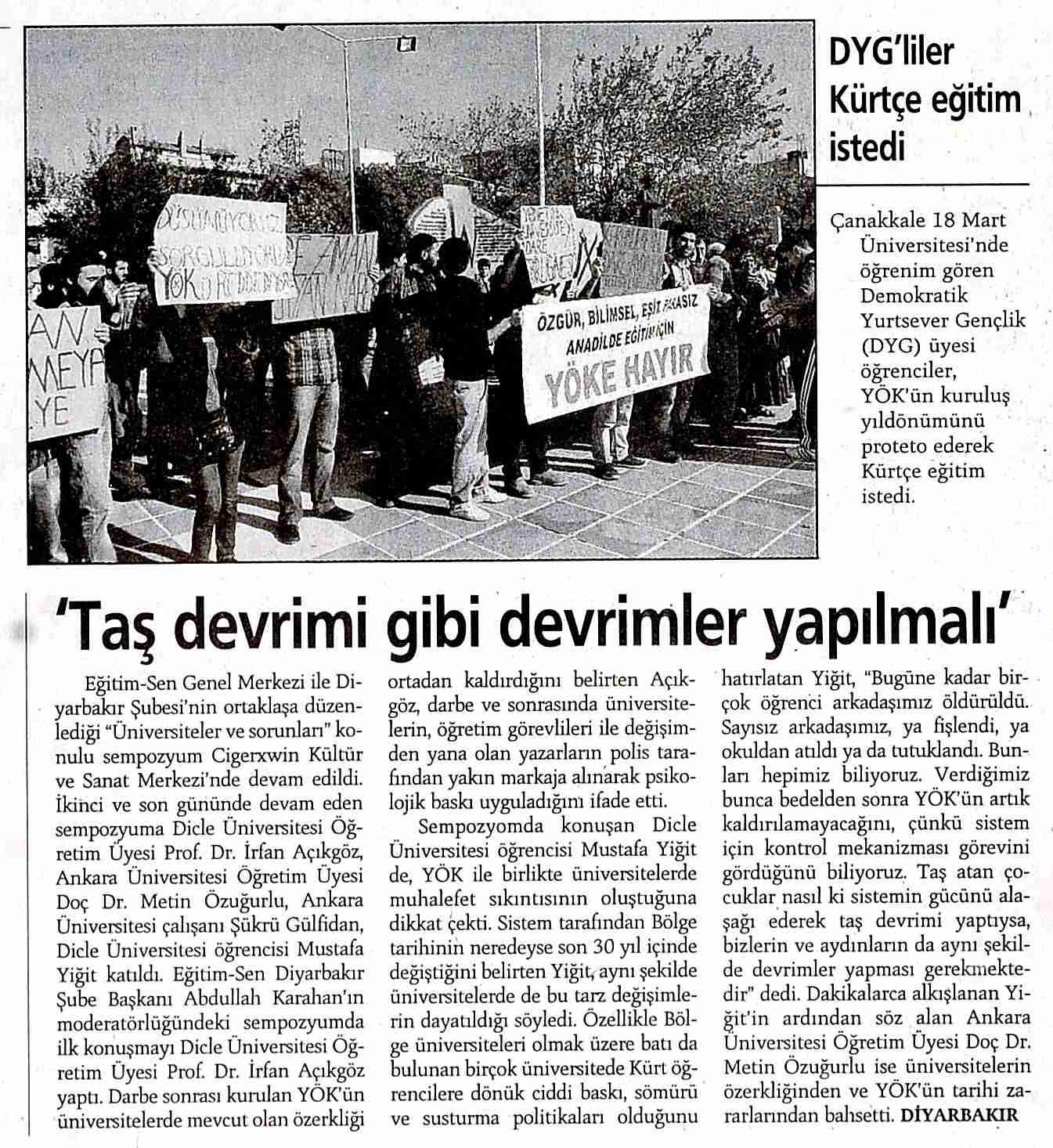 Taş Devrimi Gibi Devrimler Yapılmalı - Günlük