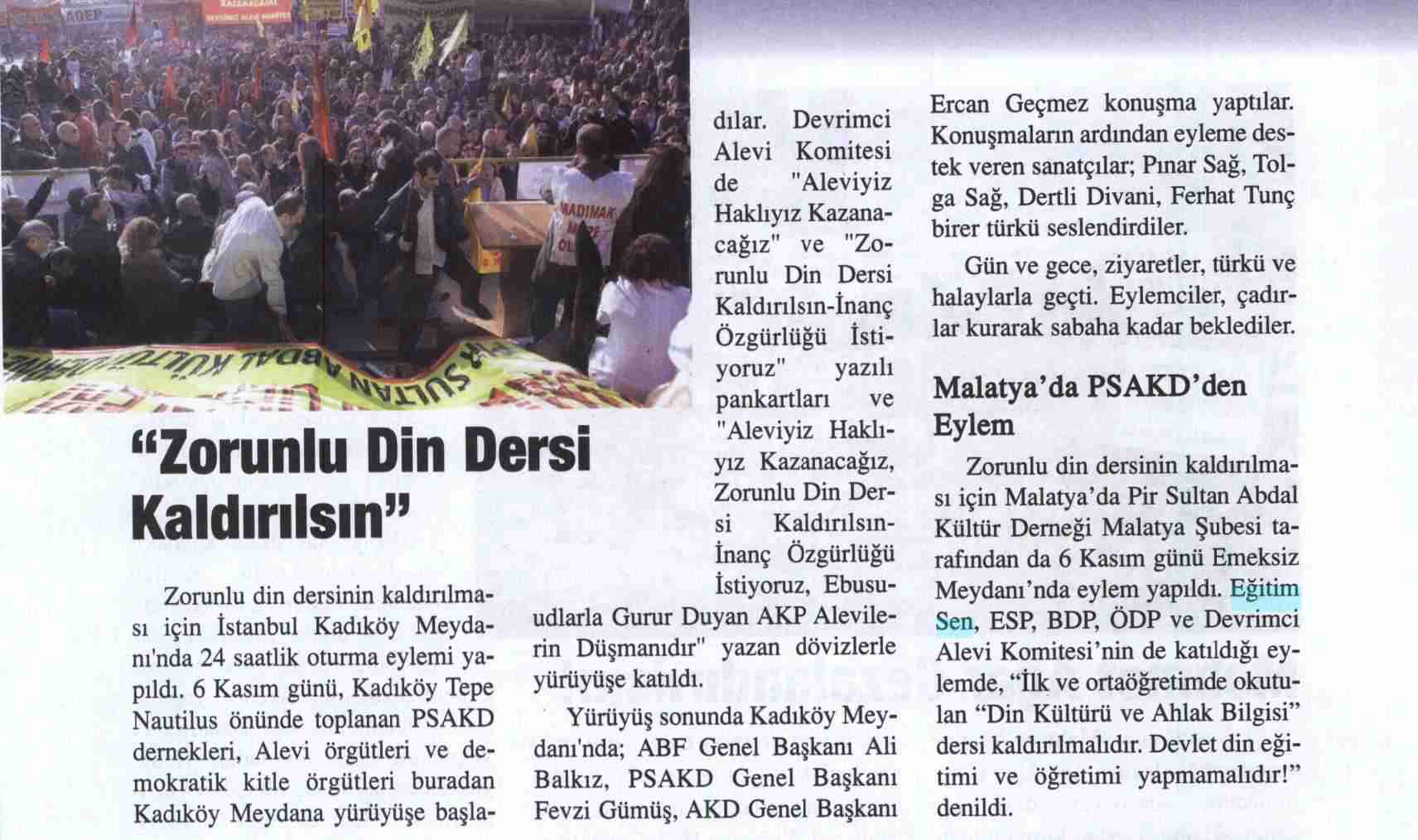 Zorunlu Din Dersi Kaldırılsın - Yürüyüş